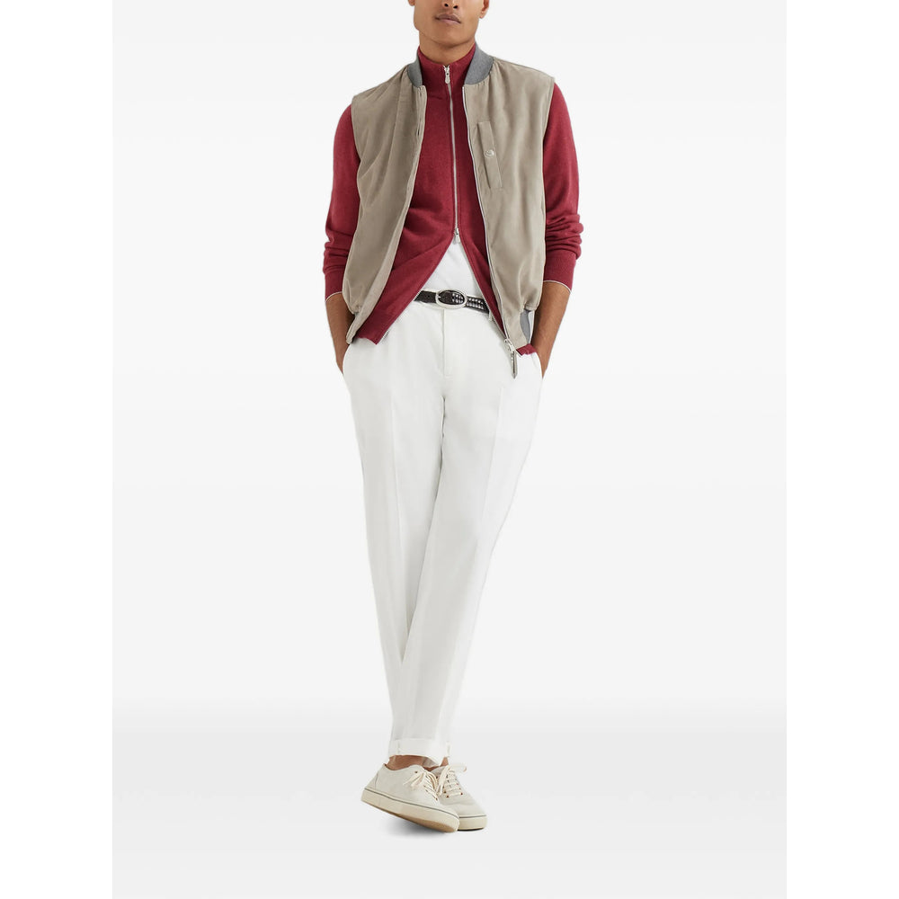 Brunello Cucinelli Red Sweaters & Knitwear - Cardigans Men BRUNELLO CUCINELLI