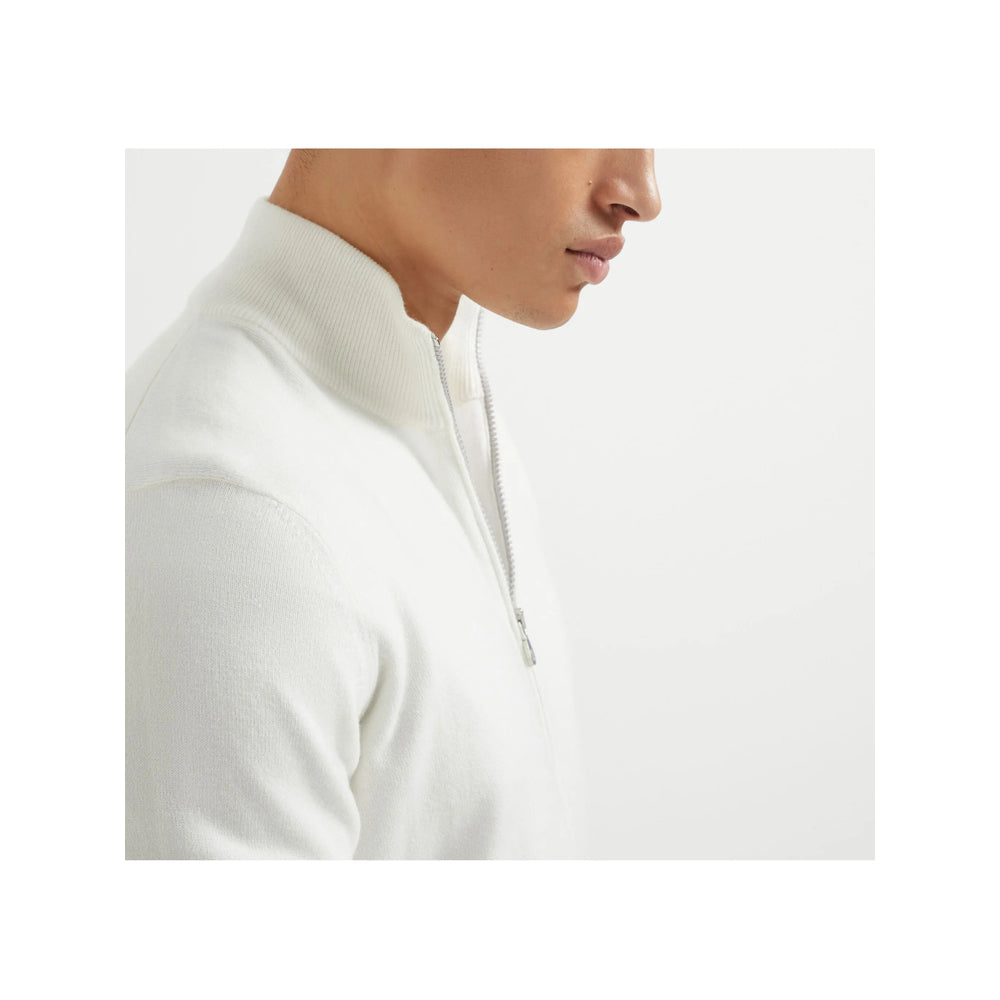 Brunello Cucinelli White Sweaters & Knitwear - Cardigans Men BRUNELLO CUCINELLI