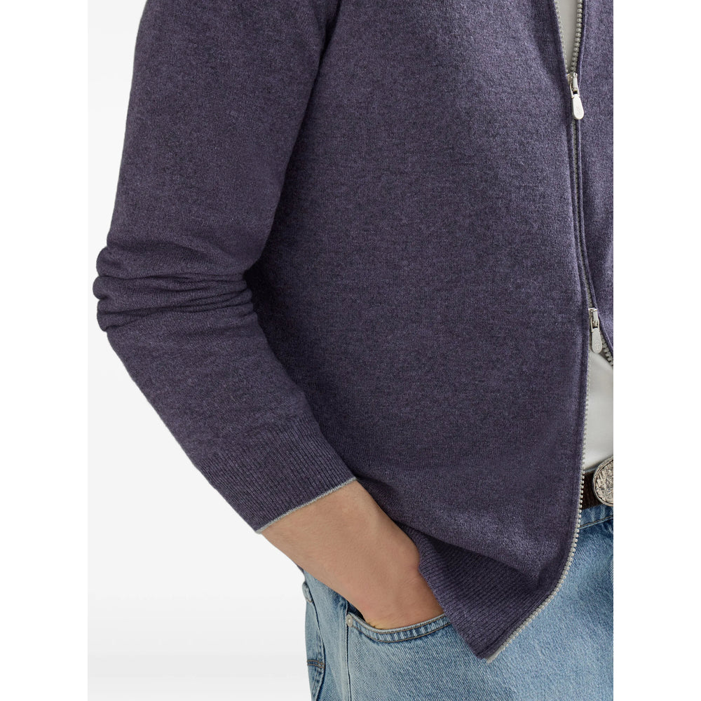Brunello Cucinelli Purple Sweaters & Knitwear - Cardigans Men BRUNELLO CUCINELLI
