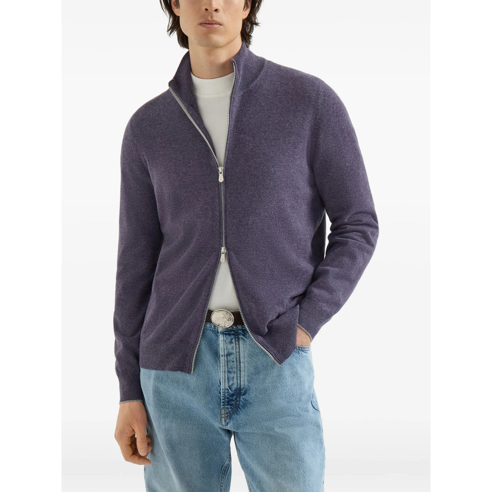 Brunello Cucinelli Purple Sweaters & Knitwear - Cardigans Men BRUNELLO CUCINELLI
