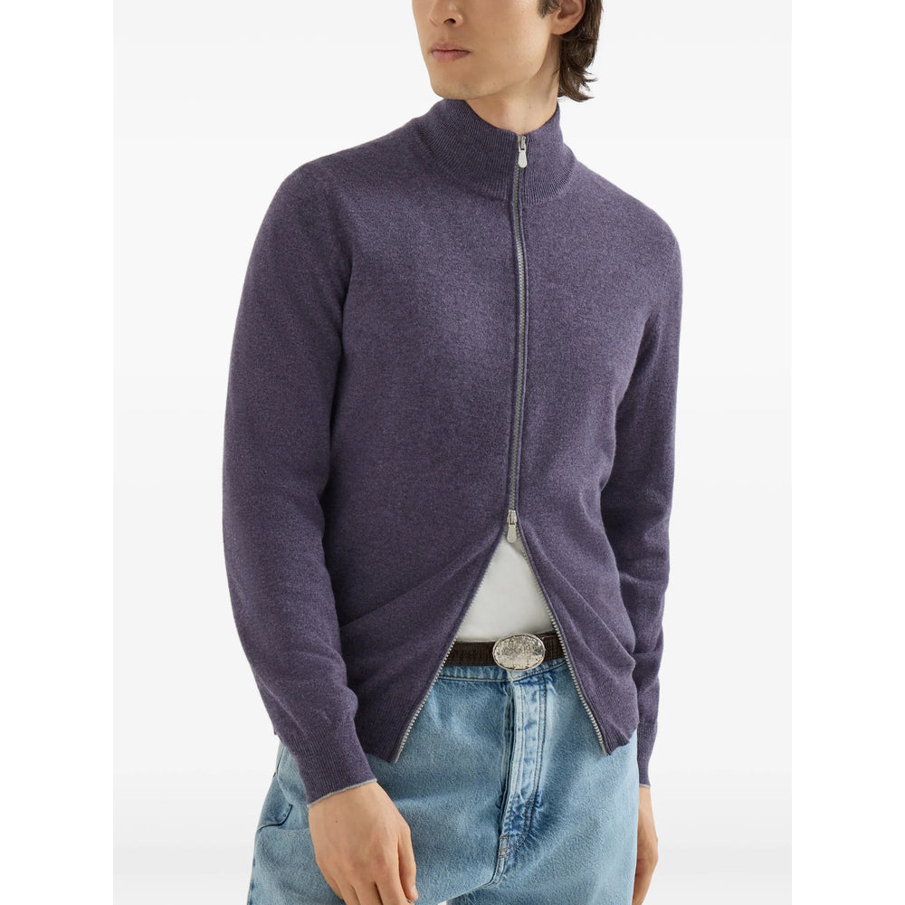 Brunello Cucinelli Purple Sweaters & Knitwear - Cardigans Men BRUNELLO CUCINELLI