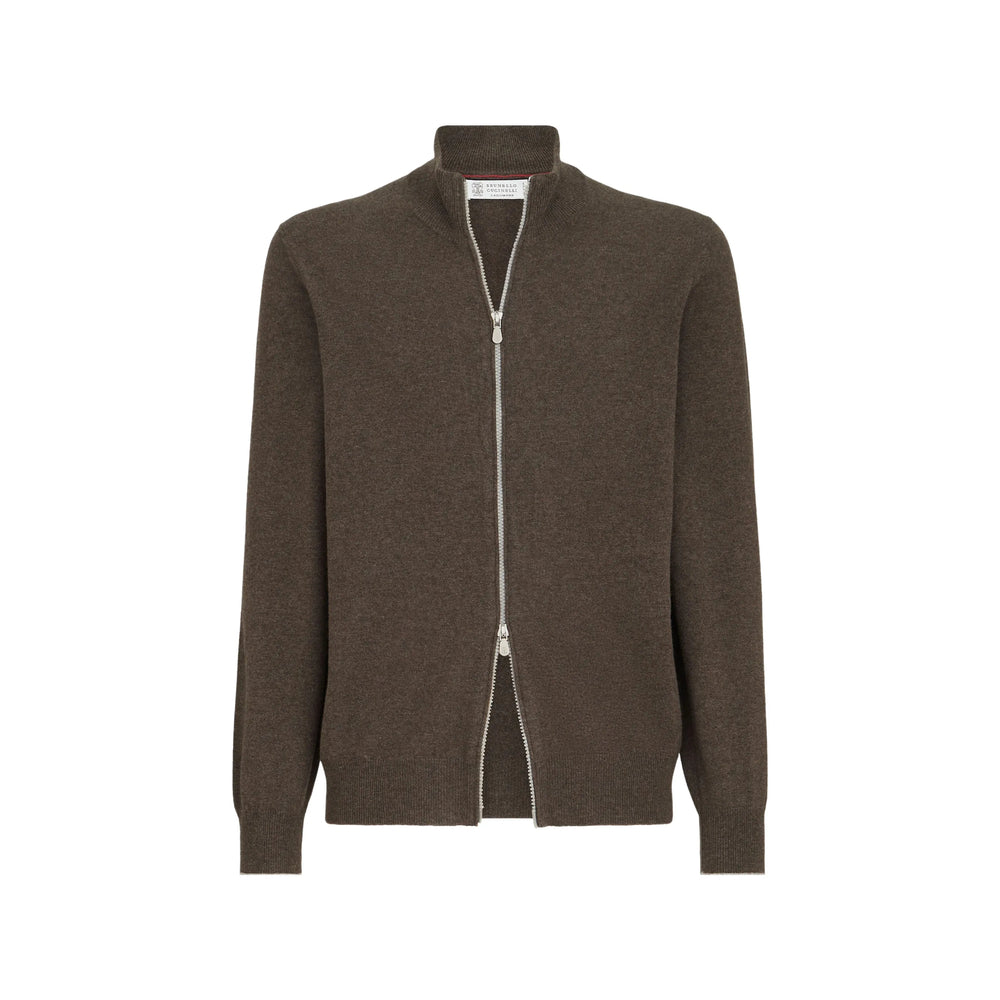 Brunello Cucinelli Brown Sweaters & Knitwear - Cardigans Men BRUNELLO CUCINELLI