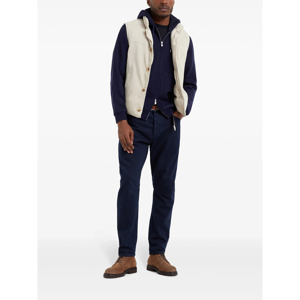 Brunello Cucinelli Blue Sweaters & Knitwear - Hoodies Men BRUNELLO CUCINELLI