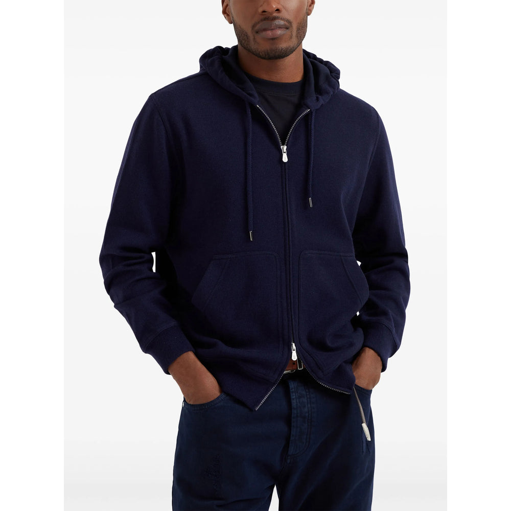 Brunello Cucinelli Blue Sweaters & Knitwear - Hoodies Men BRUNELLO CUCINELLI