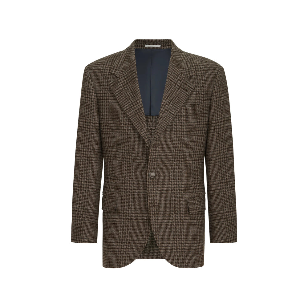 Brunello Cucinelli Brown Jackets - Blazers Men BRUNELLO CUCINELLI