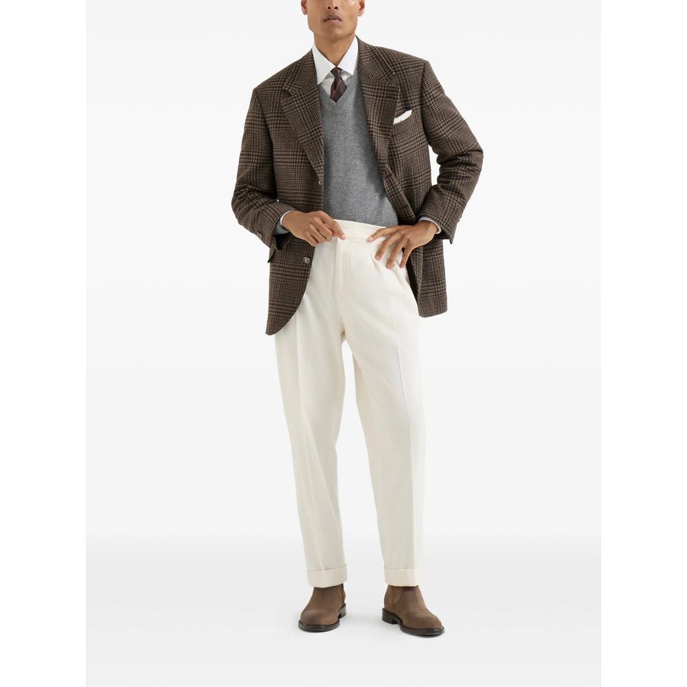 Brunello Cucinelli Brown Jackets - Blazers Men BRUNELLO CUCINELLI