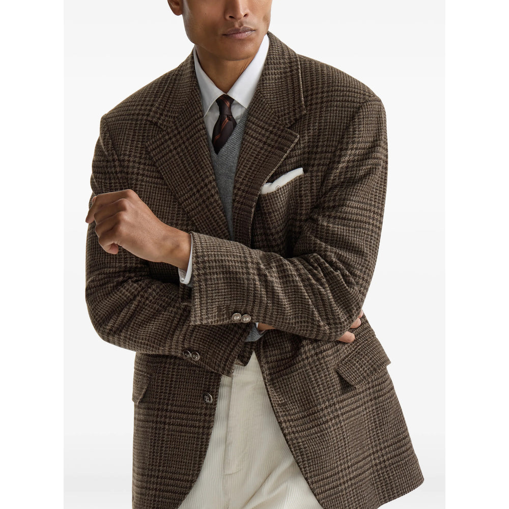 Brunello Cucinelli Brown Jackets - Blazers Men BRUNELLO CUCINELLI