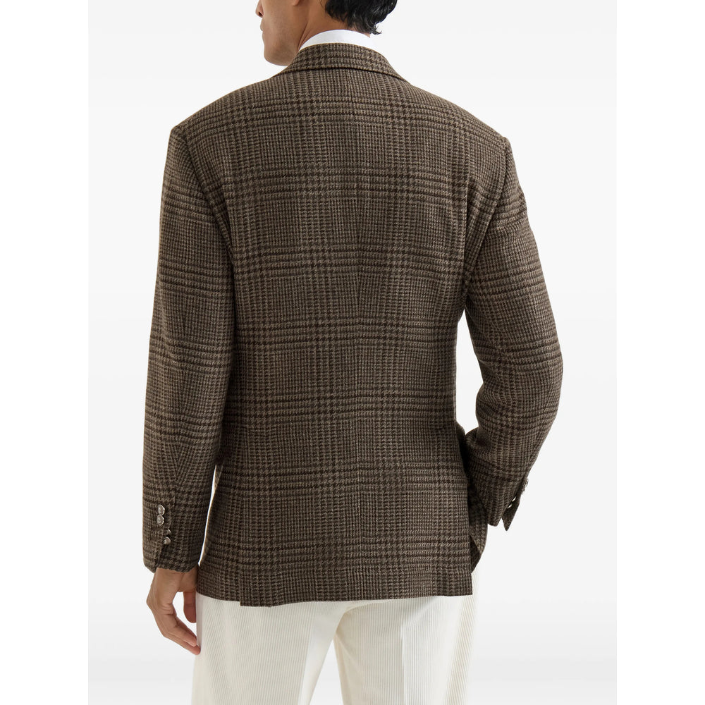 Brunello Cucinelli Brown Jackets - Blazers Men BRUNELLO CUCINELLI