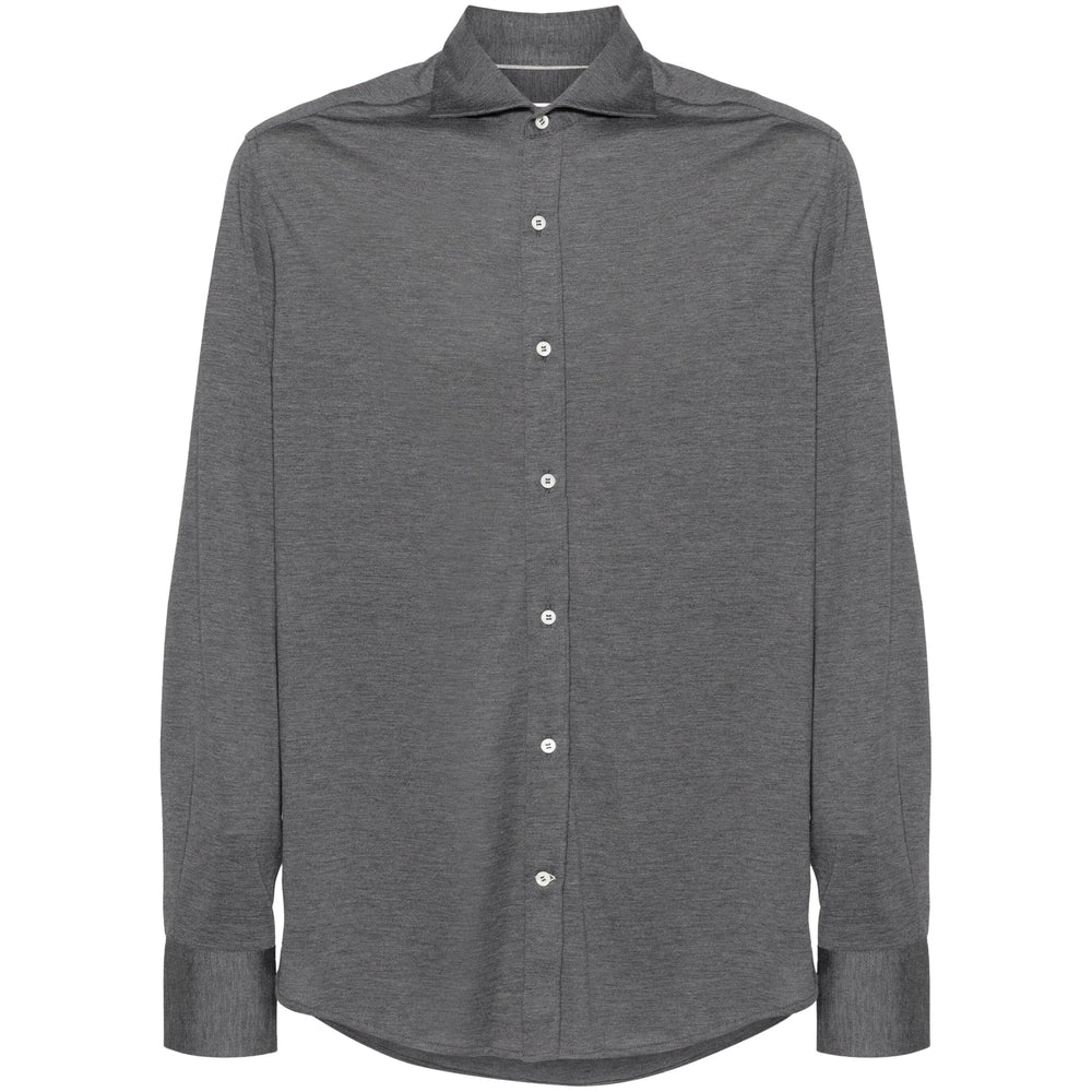Brunello Cucinelli Grey Shirts Men BRUNELLO CUCINELLI