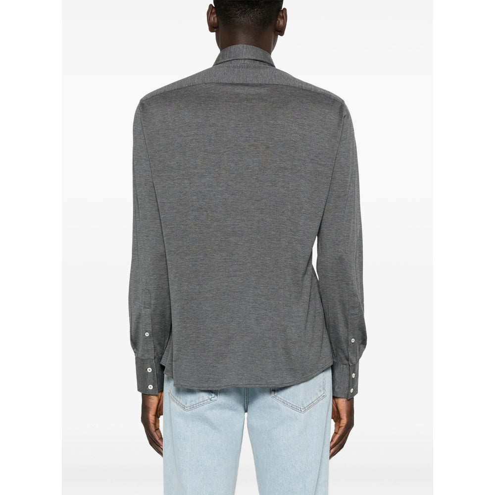 Brunello Cucinelli Grey Shirts Men BRUNELLO CUCINELLI