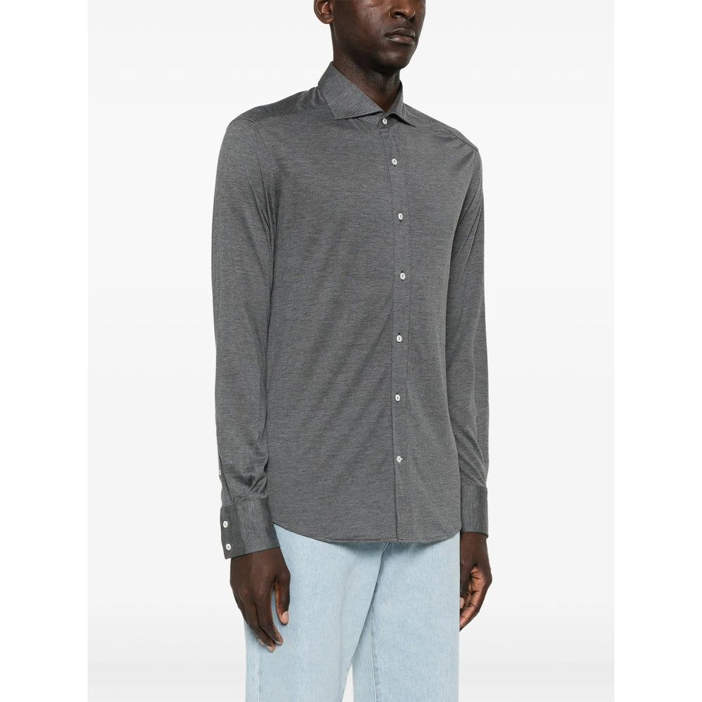 Brunello Cucinelli Grey Shirts Men BRUNELLO CUCINELLI