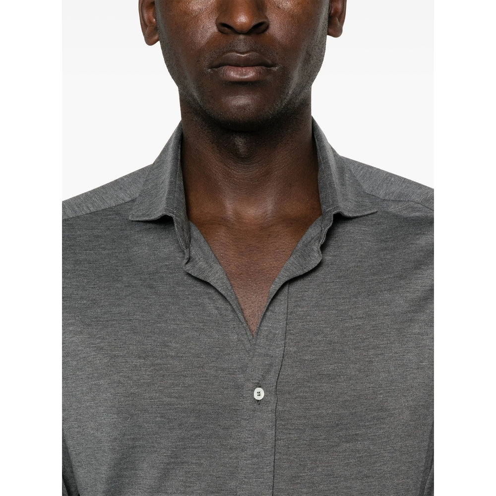 Brunello Cucinelli Grey Shirts Men BRUNELLO CUCINELLI