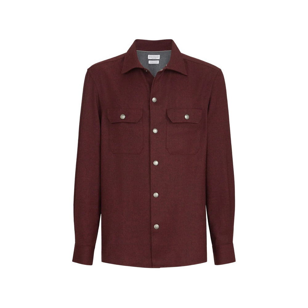 Brunello Cucinelli Red Jackets - Shirt Jackets Men BRUNELLO CUCINELLI