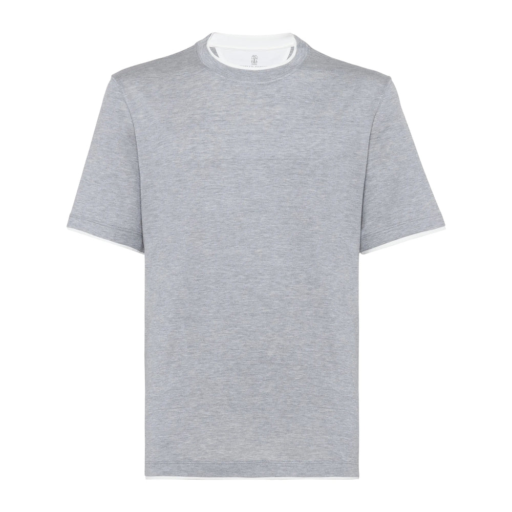 Brunello Cucinelli Grey T-Shirts & Vests - T-Shirts Men BRUNELLO CUCINELLI