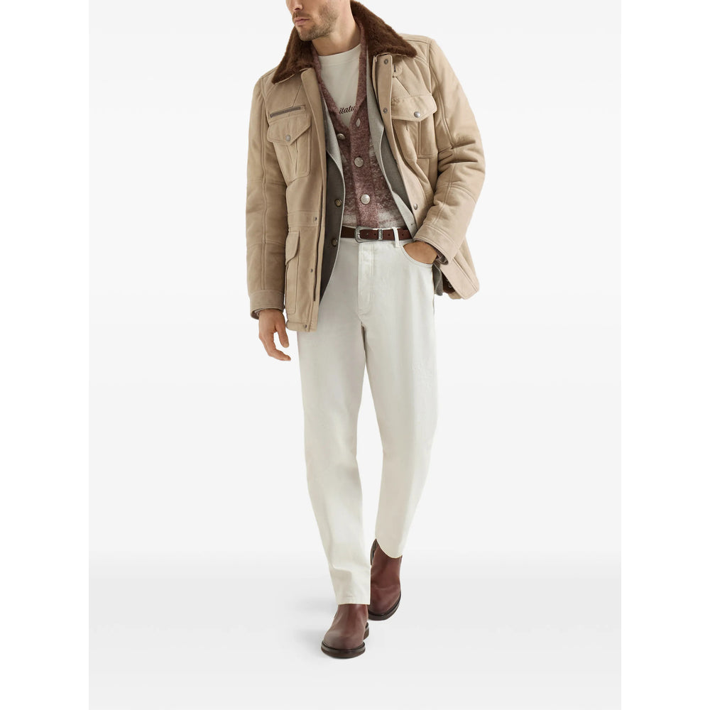 Brunello Cucinelli Brown Sweaters & Knitwear - Cardigans Men BRUNELLO CUCINELLI