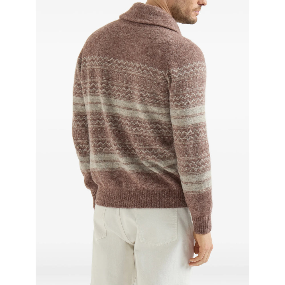Brunello Cucinelli Brown Sweaters & Knitwear - Cardigans Men BRUNELLO CUCINELLI