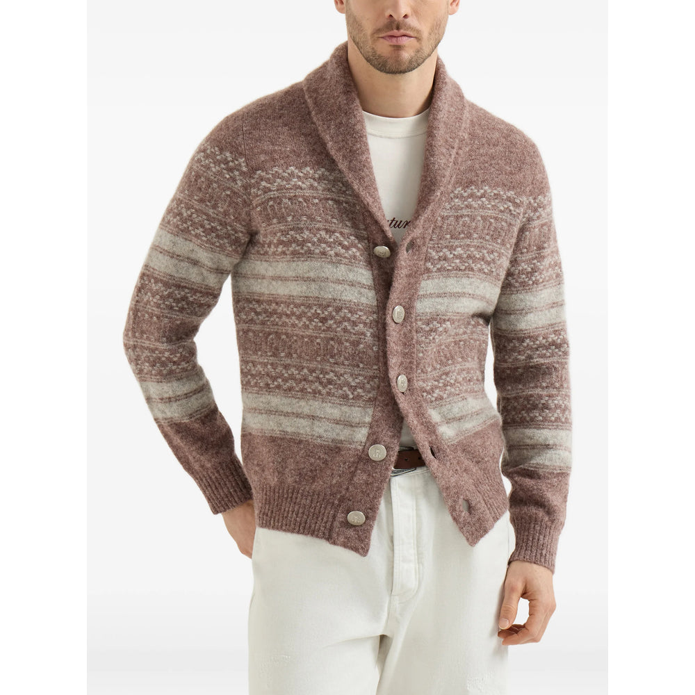 Brunello Cucinelli Brown Sweaters & Knitwear - Cardigans Men BRUNELLO CUCINELLI