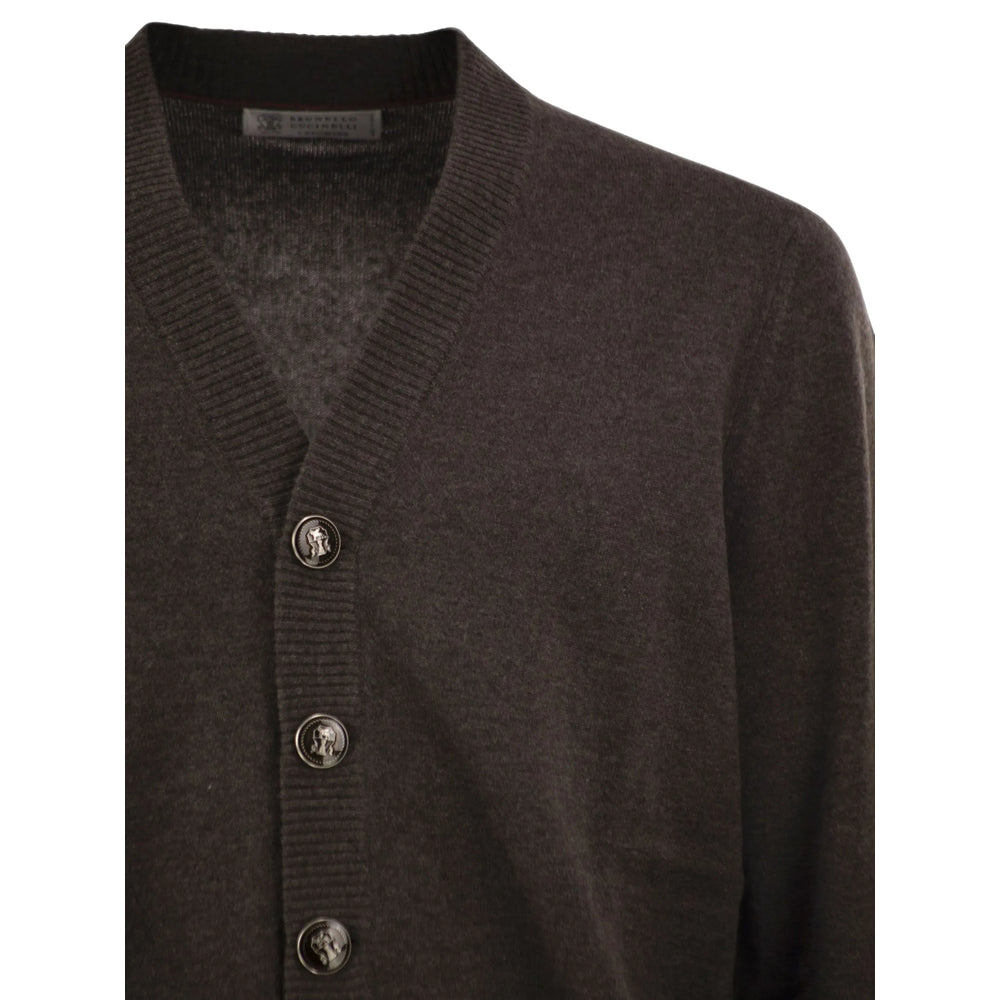 Brunello Cucinelli Grey Sweaters & Knitwear - Cardigans Men BRUNELLO CUCINELLI