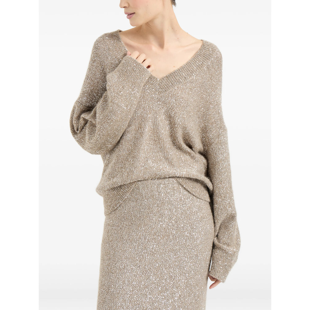 Brunello Cucinelli Neutrals Knitwear - Jumpers Women BRUNELLO CUCINELLI