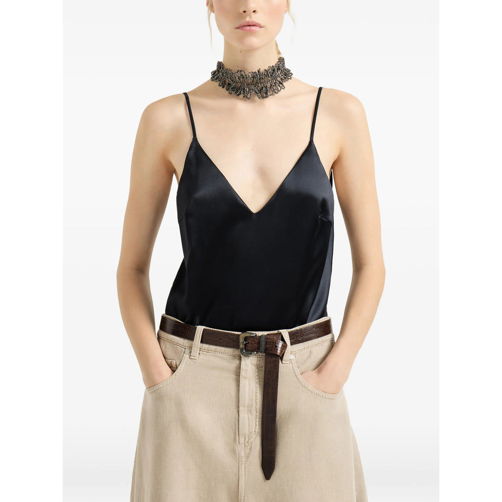 Brunello Cucinelli Black Tops - Vests & Tank Tops Women BRUNELLO CUCINELLI