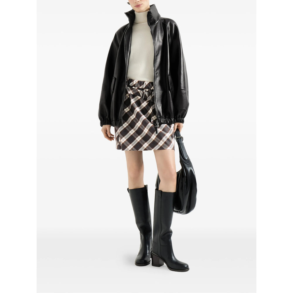 Brunello Cucinelli Black Jackets - Bomber Jackets Women BRUNELLO CUCINELLI