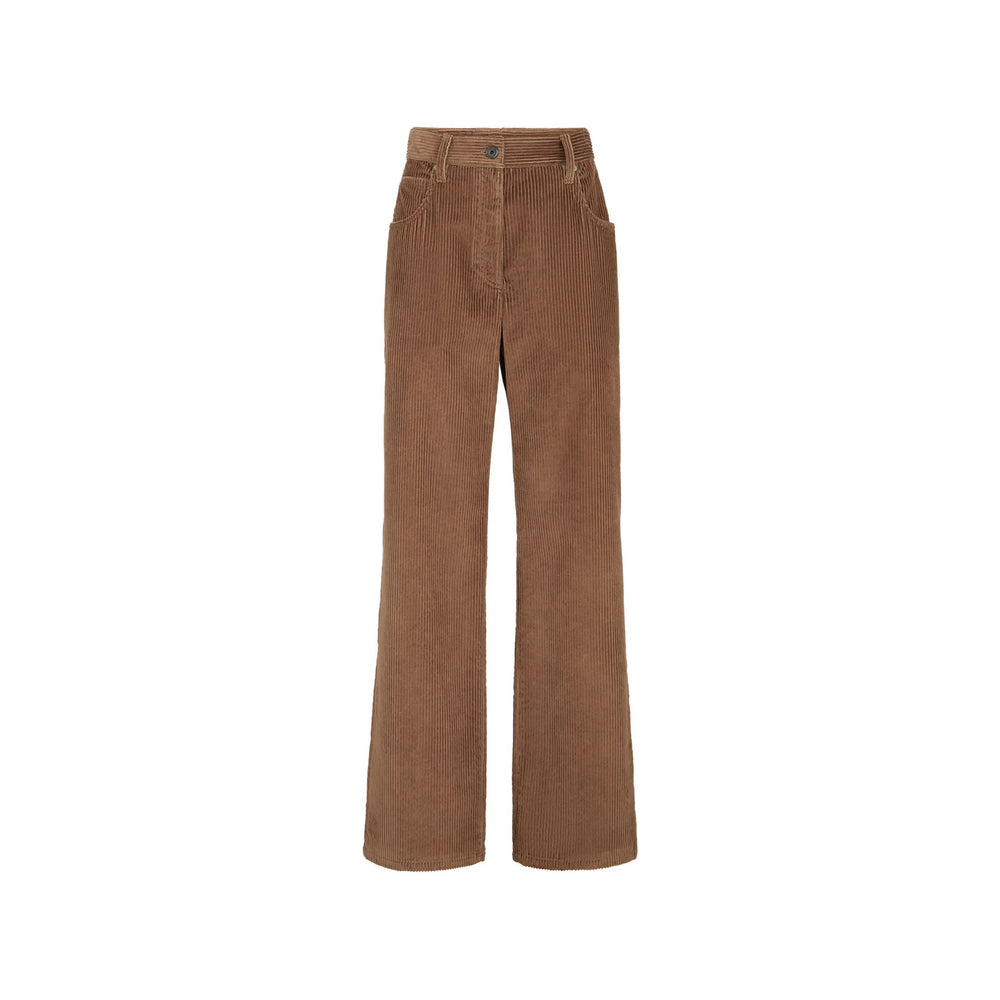 Brunello Cucinelli Brown Trousers - Straight Trousers Women BRUNELLO CUCINELLI