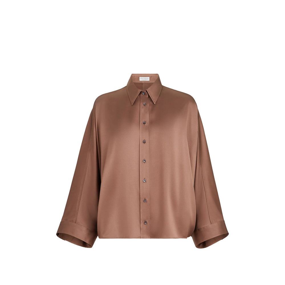 Brunello Cucinelli Brown Tops - Shirts Women BRUNELLO CUCINELLI