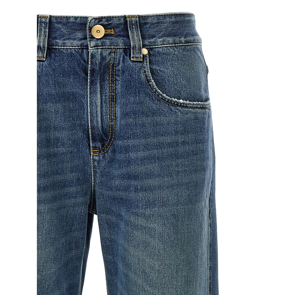 Brunello Cucinelli Blue Denim - Wide-Leg Jeans Women BRUNELLO CUCINELLI