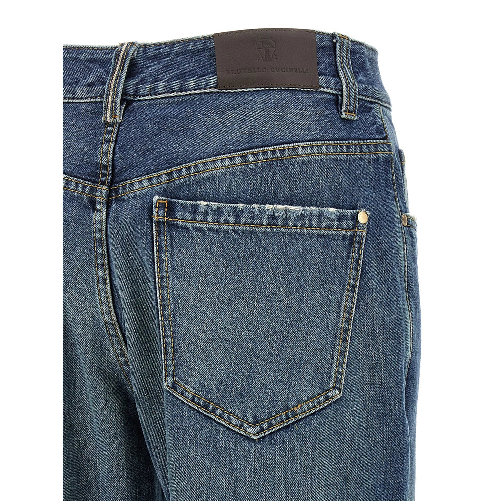 Brunello Cucinelli Blue Denim - Wide-Leg Jeans Women BRUNELLO CUCINELLI