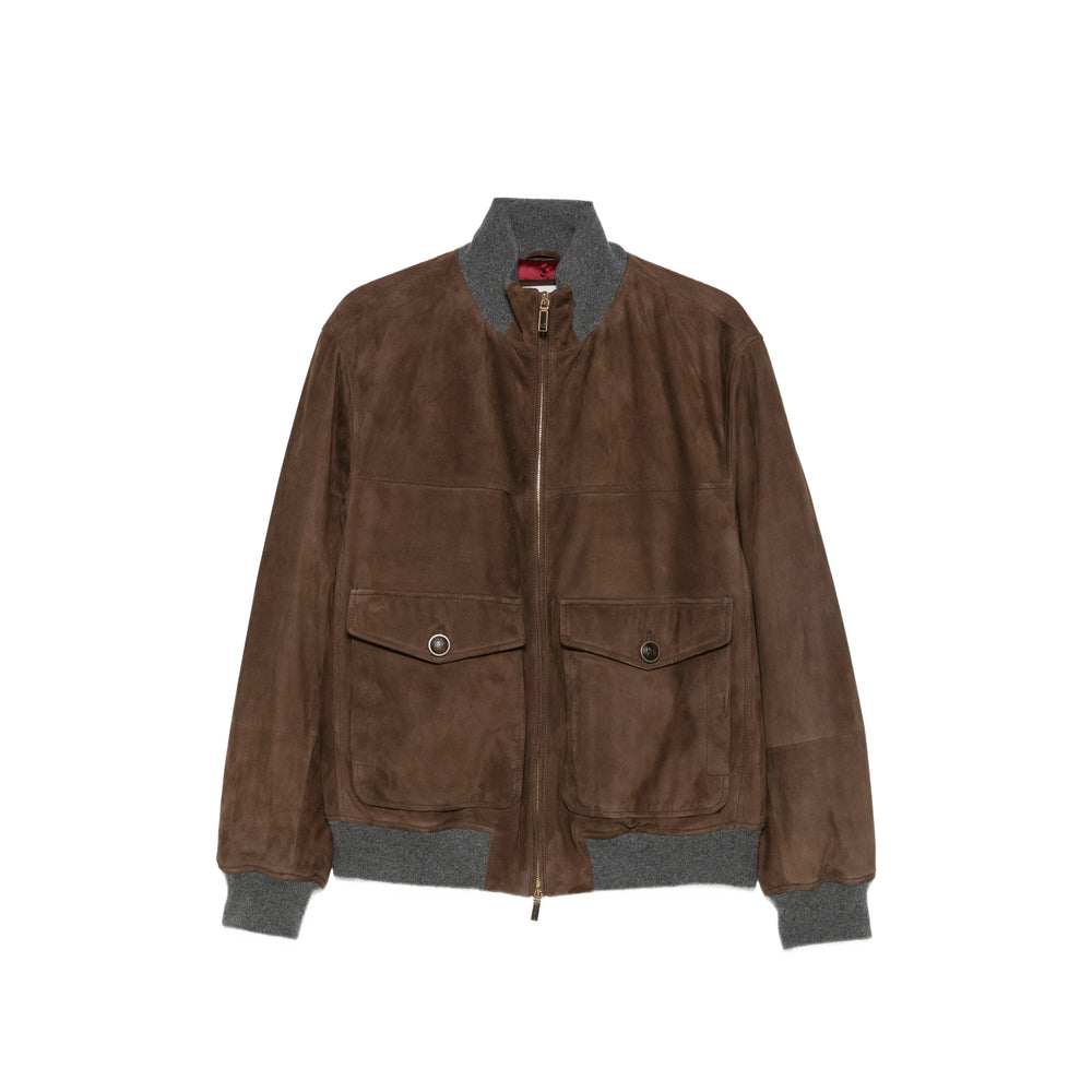 Brunello Cucinelli Brown Jackets - Leather Jackets Men BRUNELLO CUCINELLI