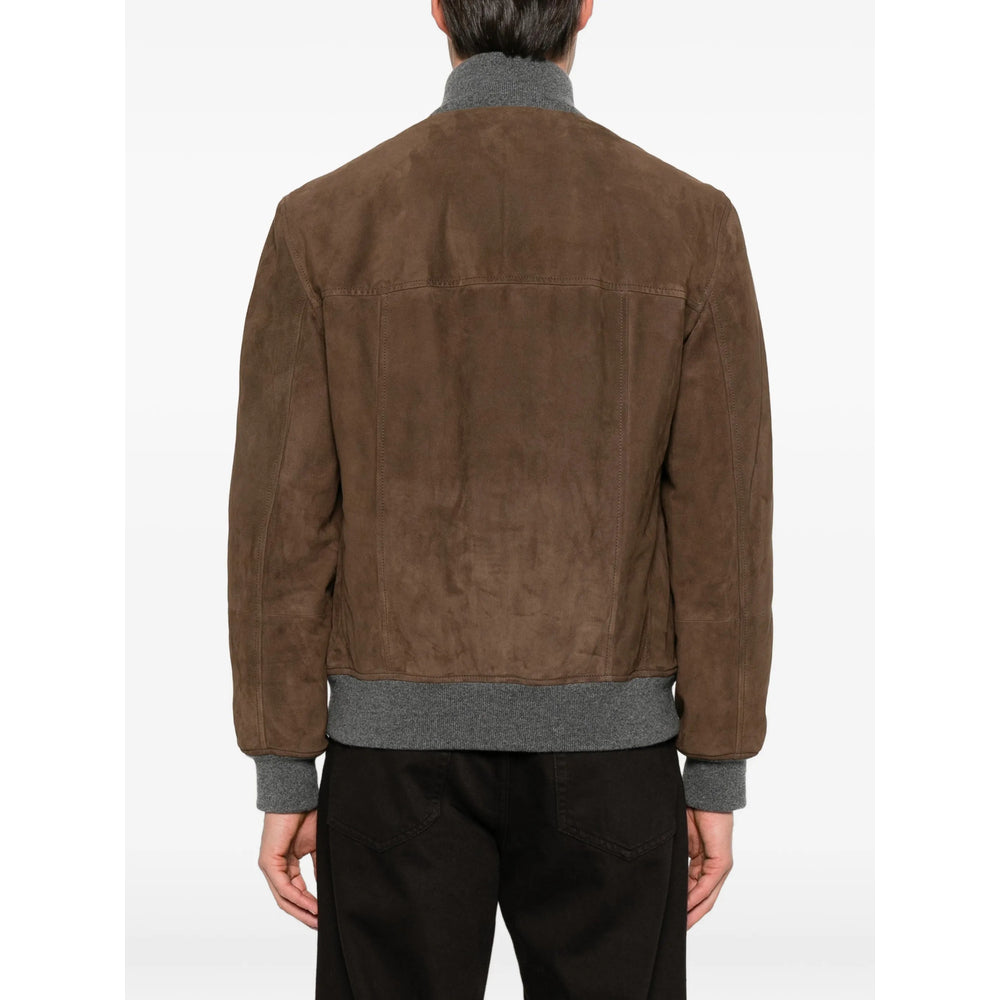 Brunello Cucinelli Brown Jackets - Leather Jackets Men BRUNELLO CUCINELLI