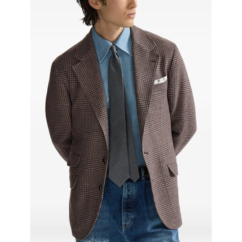 Brunello Cucinelli Brown Jackets - Blazers Men BRUNELLO CUCINELLI