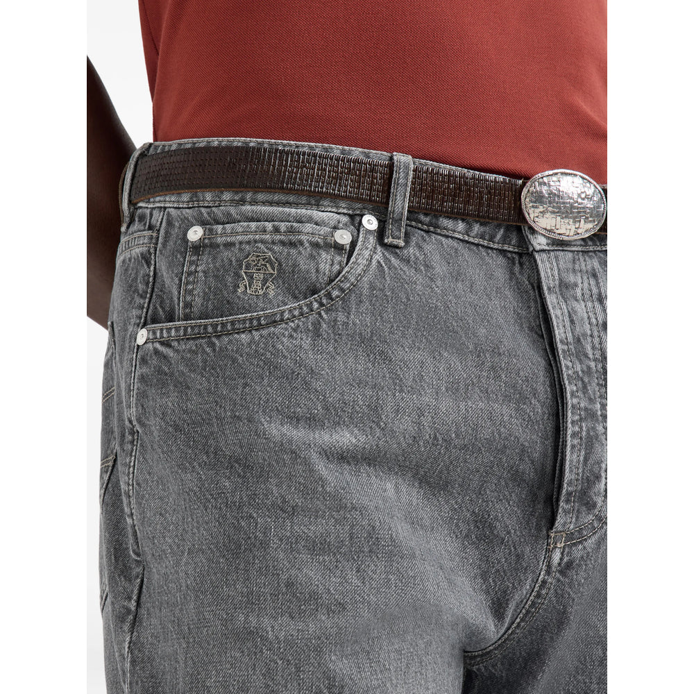Brunello Cucinelli Grey Denim - Regular & Straight-Leg Jeans Men BRUNELLO CUCINELLI