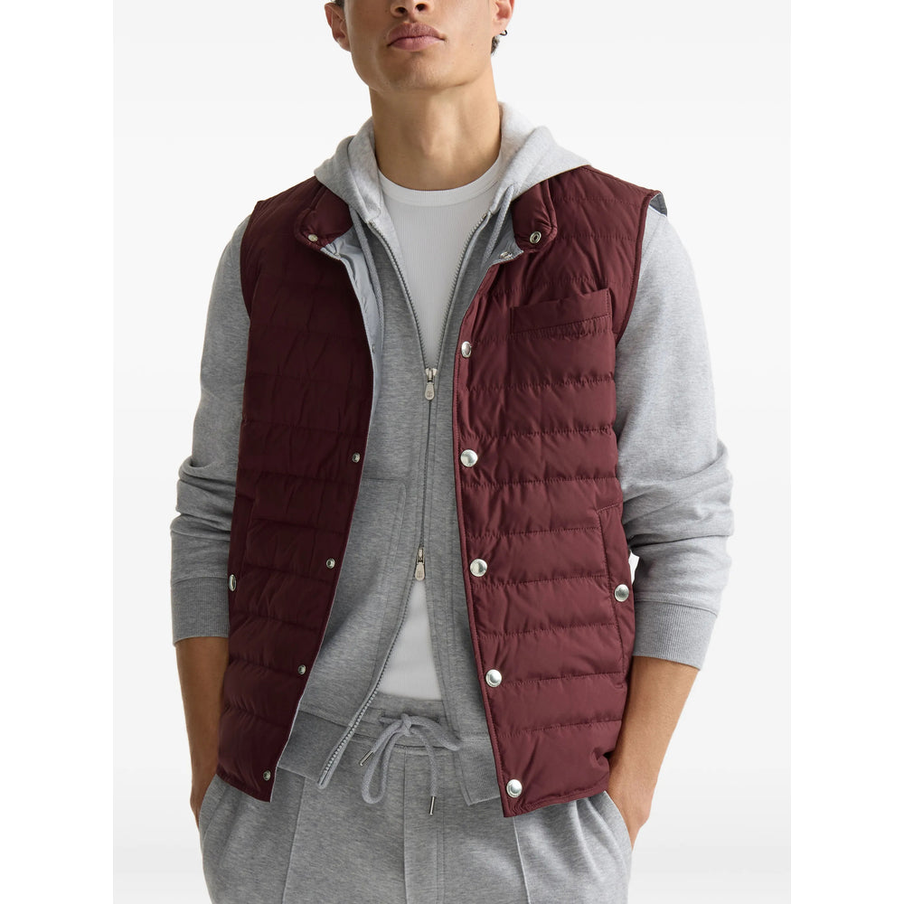Brunello Cucinelli Red Jackets - Waistcoats & Gilets Men BRUNELLO CUCINELLI