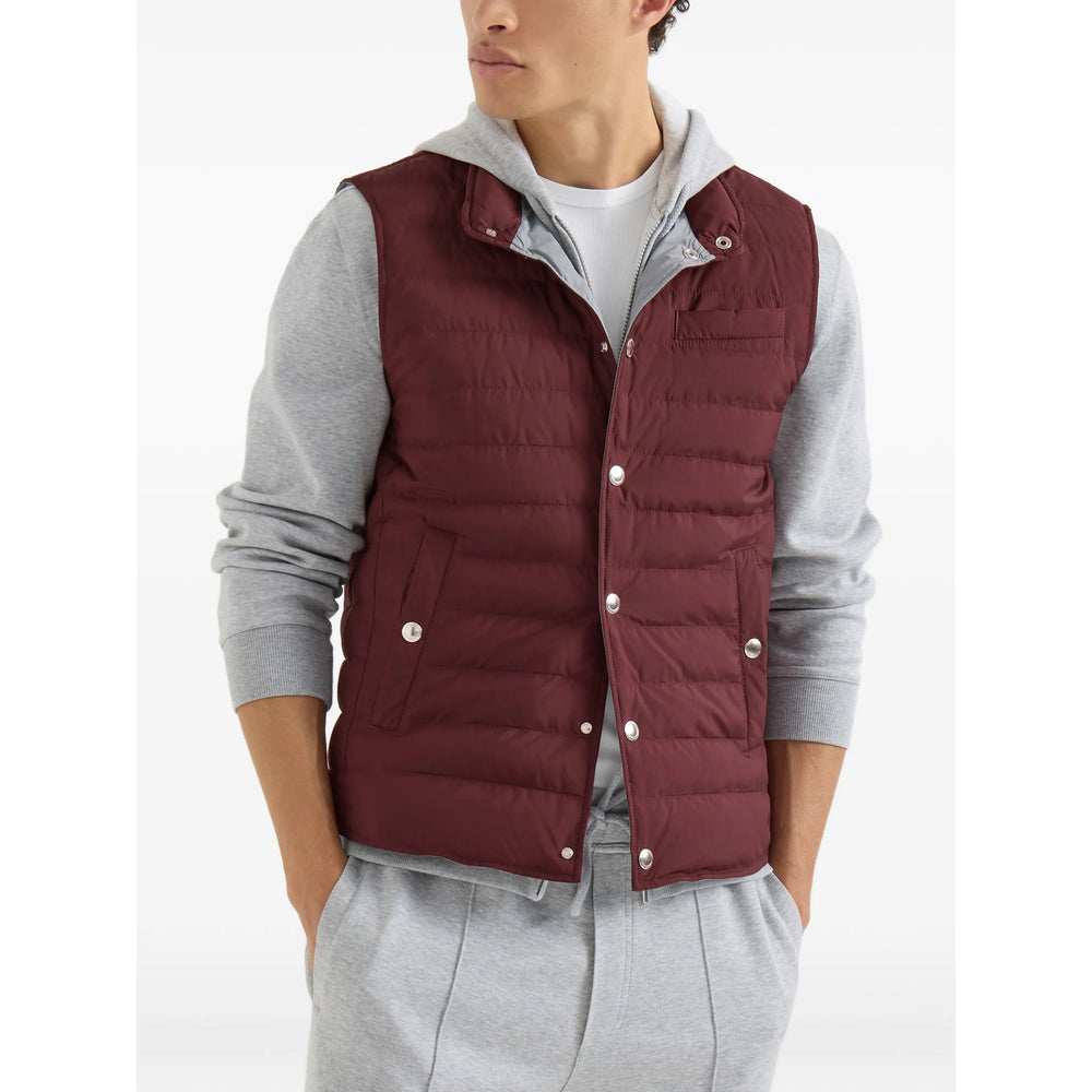 Brunello Cucinelli Red Jackets - Waistcoats & Gilets Men BRUNELLO CUCINELLI