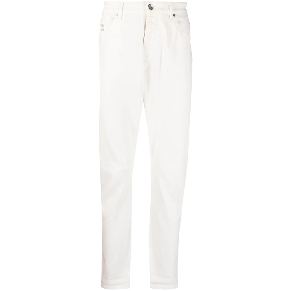 Brunello Cucinelli White Denim - Regular & Straight-Leg Jeans Men BRUNELLO CUCINELLI