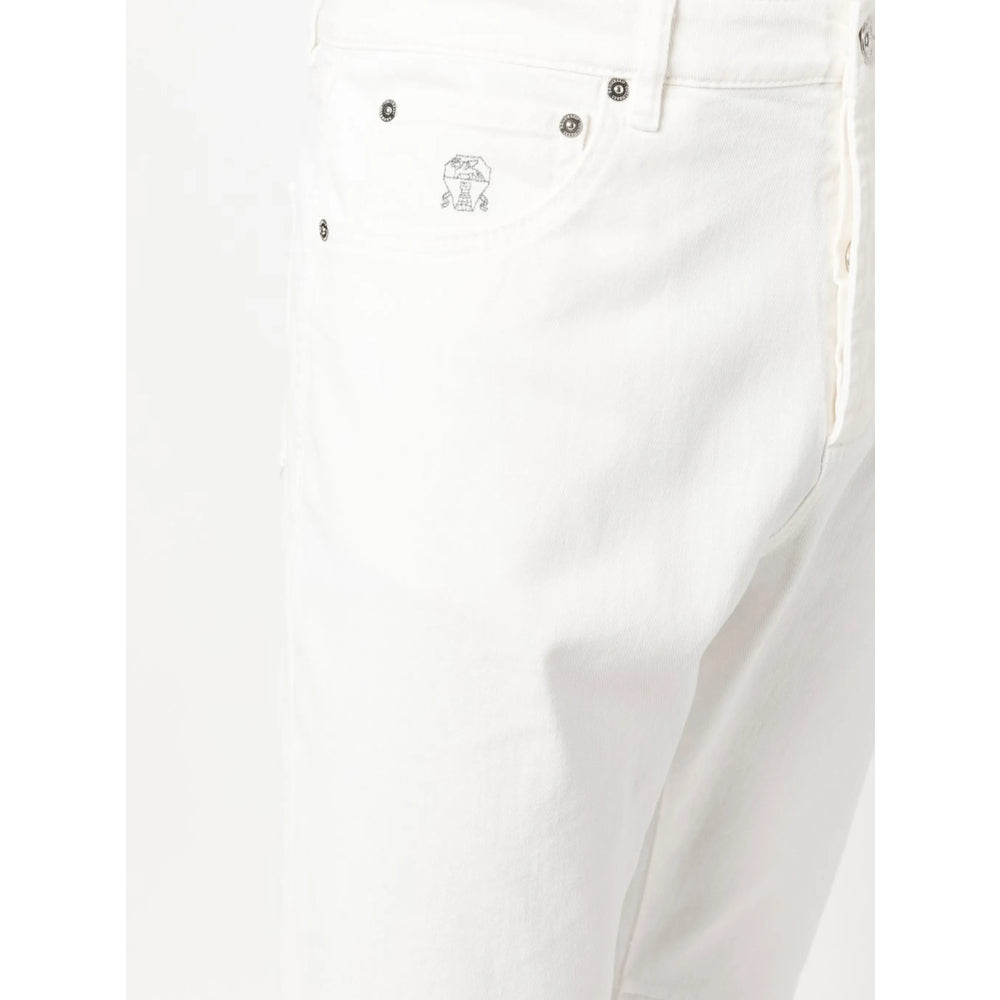 Brunello Cucinelli White Denim - Regular & Straight-Leg Jeans Men BRUNELLO CUCINELLI