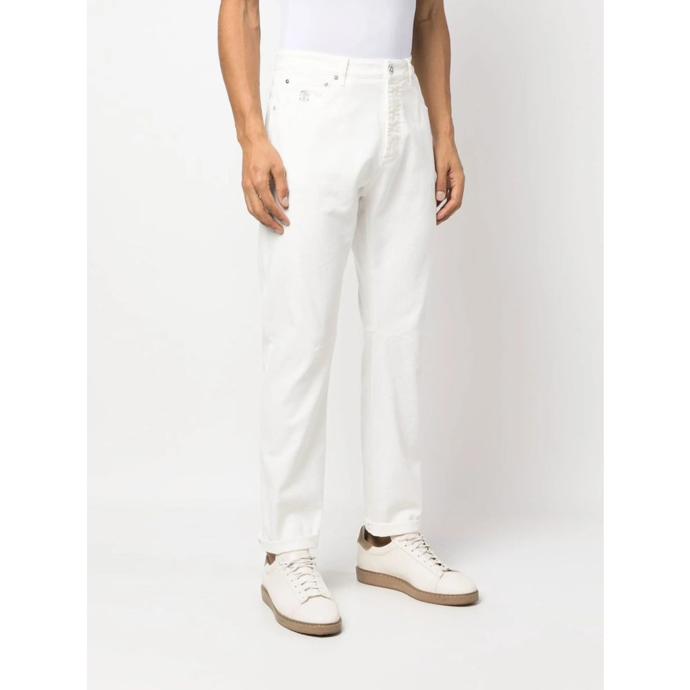 Brunello Cucinelli White Denim - Regular & Straight-Leg Jeans Men BRUNELLO CUCINELLI