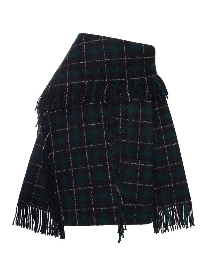 Toteme Women Wool Scarf-Design Fringed Jacket TOTEME
