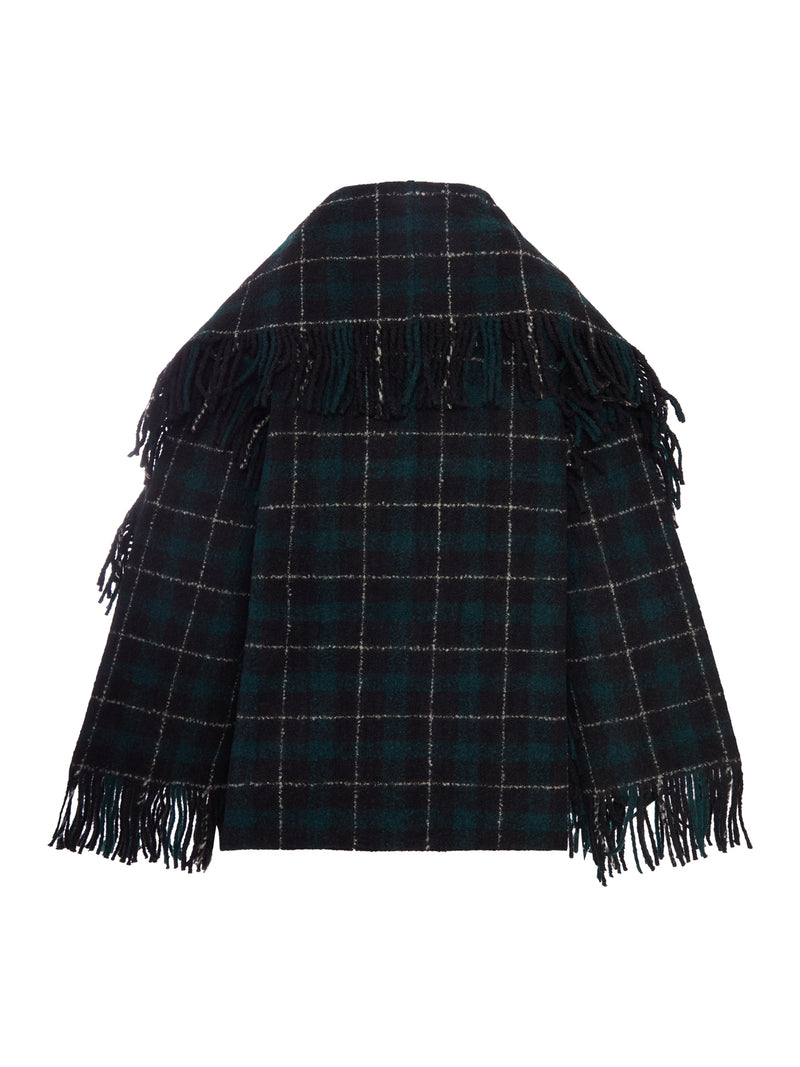 Toteme Women Wool Scarf-Design Fringed Jacket TOTEME