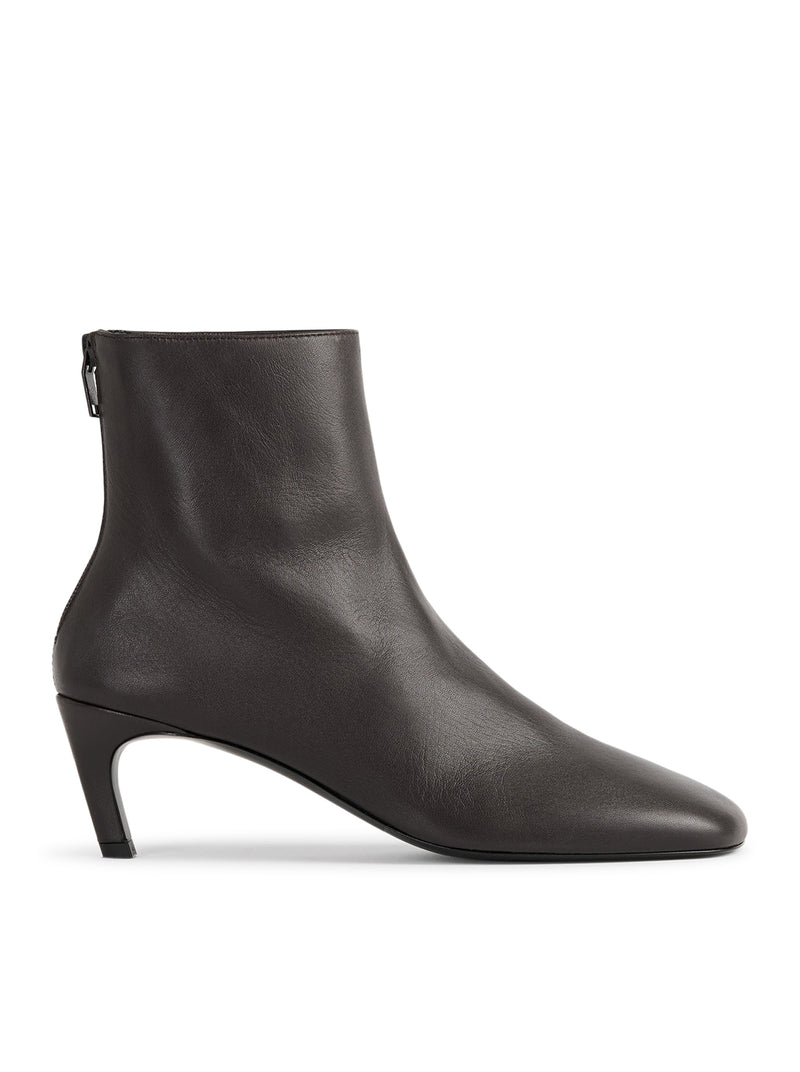 Toteme Women Nappa Mid-Heel Boots Bark TOTEME