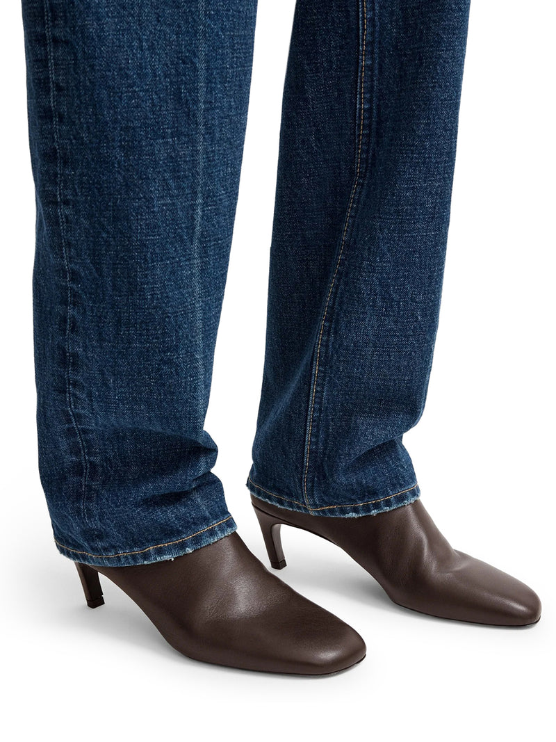 Toteme Women Nappa Mid-Heel Boots Bark TOTEME