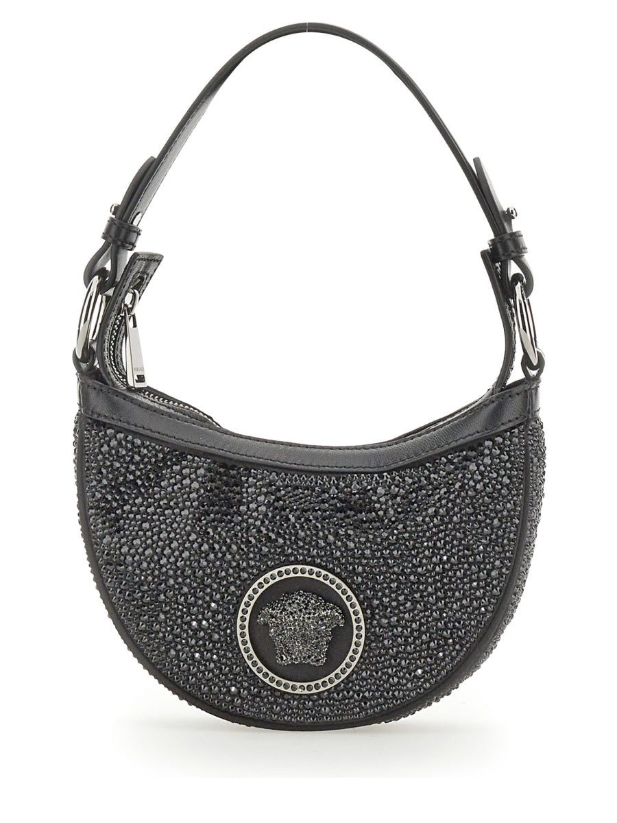 Versace Women Mini Hobo Bag With Crystals VERSACE