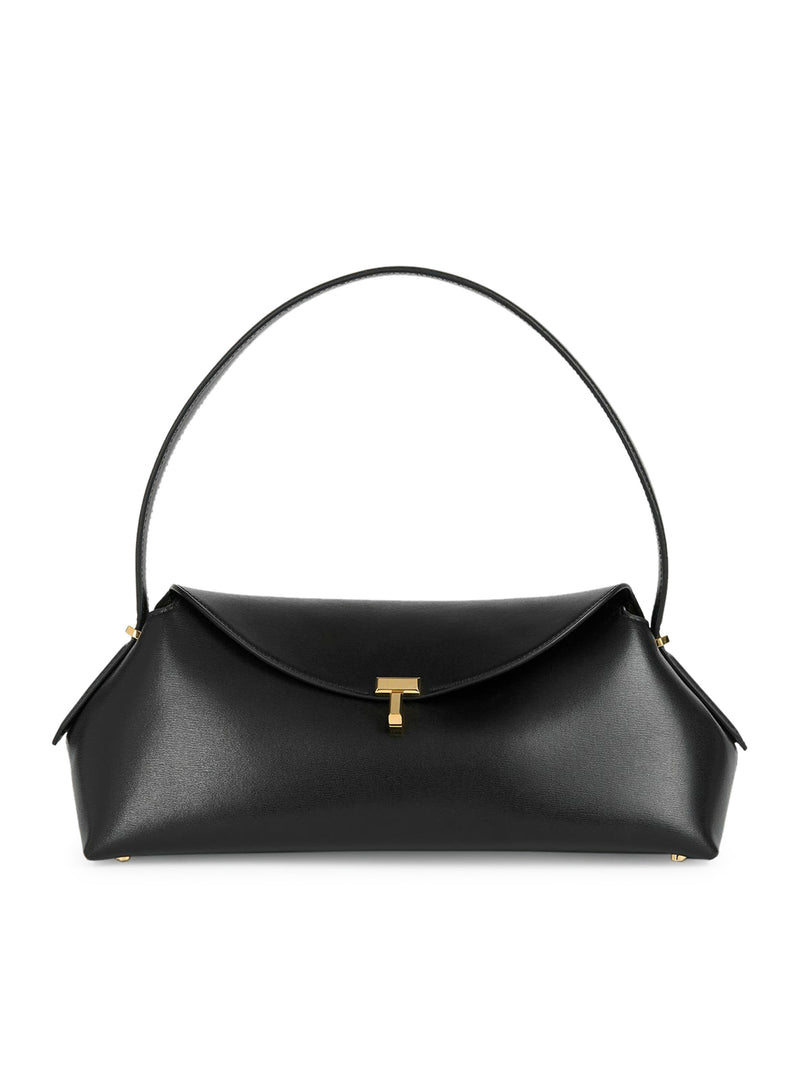 Toteme Women T-Lock Leather Shoulder Black TOTEME