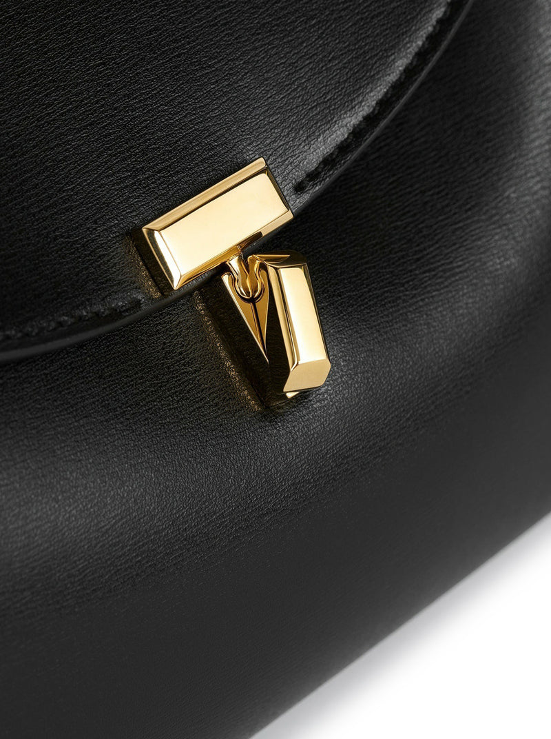 Toteme Women T-Lock Leather Shoulder Black TOTEME