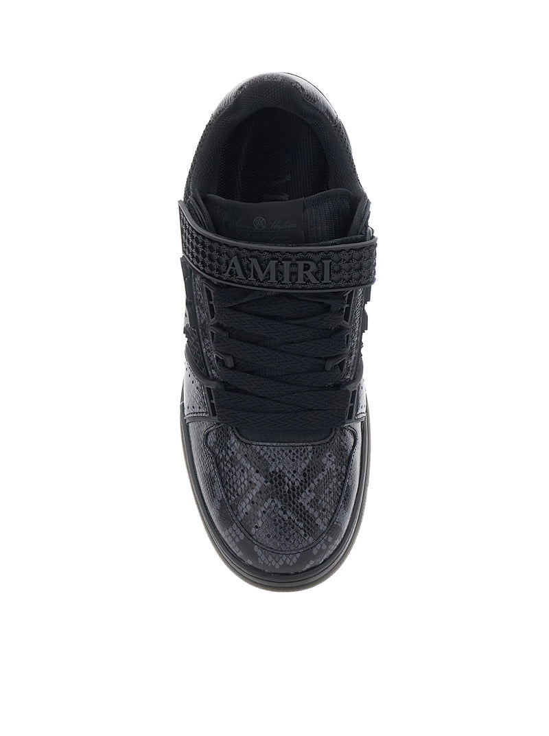 Amiri Men Skyline Sneaker In Leather And Mesh With Python Print AMIRI