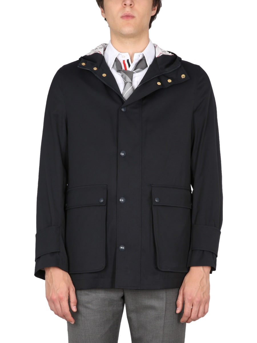 Thom Browne Men Nylon Parka. THOM BROWNE