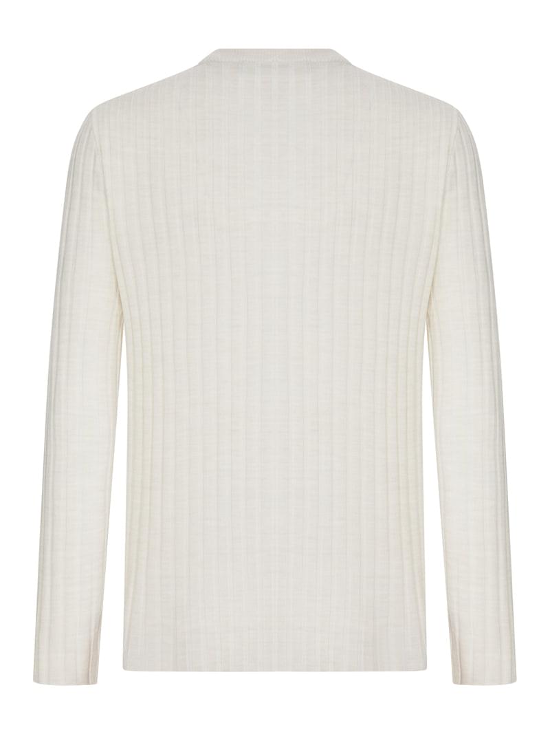 Amiri Men Henley Long-Sleeved Ribbed Knit Sweater AMIRI