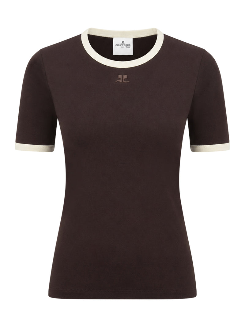 Courreges Women T-Shirt With Contrasting Trim COURREGES
