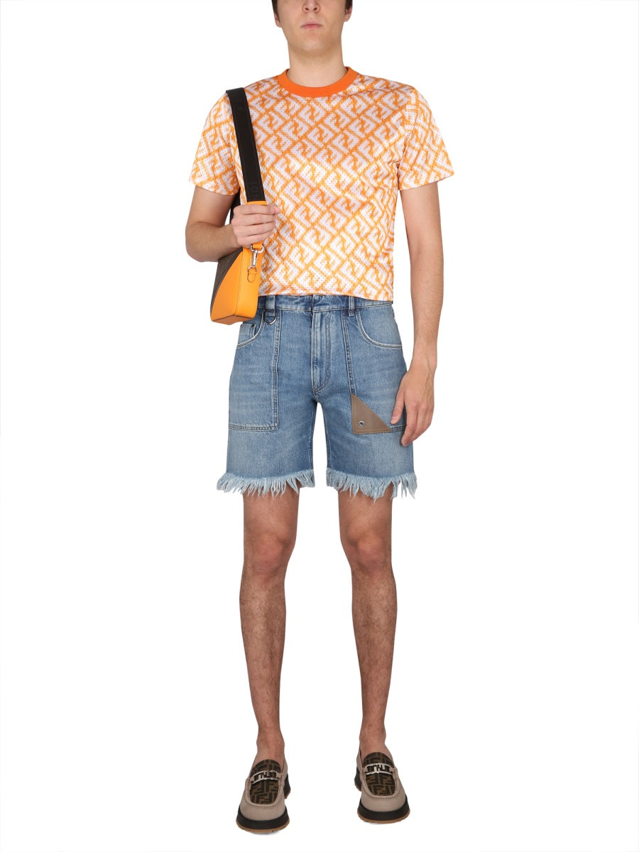 Fendi Men Denim Bermuda Shorts FENDI